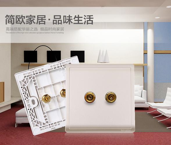 施耐德86型香槟金音频插座 为二孔音响面板注入优雅与纯净音质